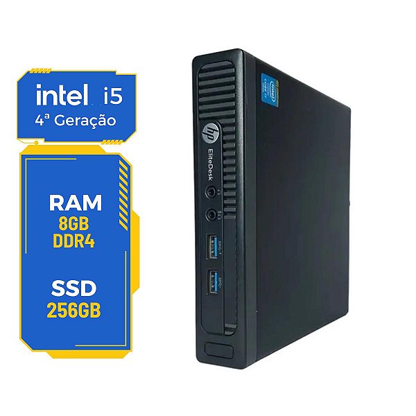 Mini Cpu Hp Elitedesk 800 G1 I5-4th 8gb Ssd 256gb