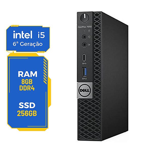 Cpu Mini Dell Optiplex 7050 i5-6th 8gb 240gb Detalhe