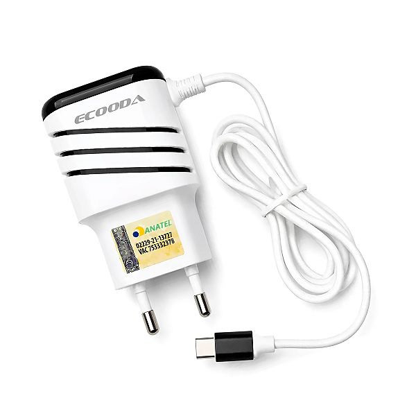 Carregador Turbo Cabo Tipo C + 2 Usb Rápido 3.6a