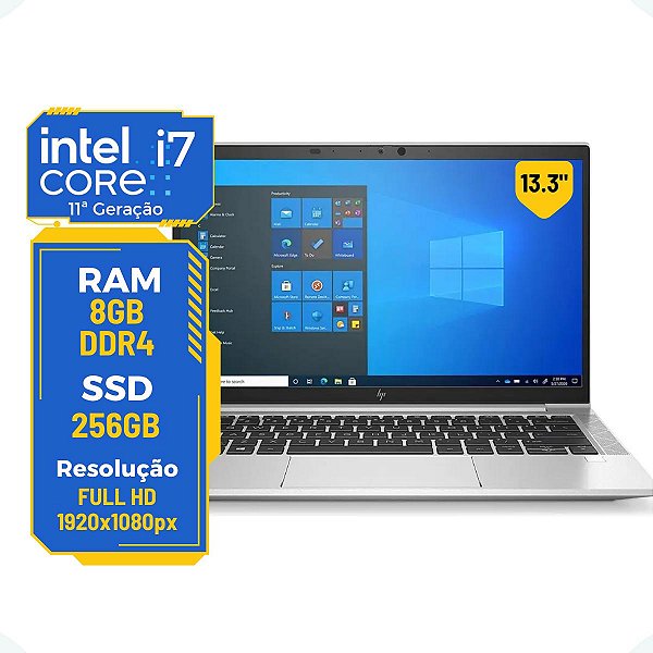 Notebook Hp Elitebook 830 G8 Core I7-11th 8gb 256gb 13.3'