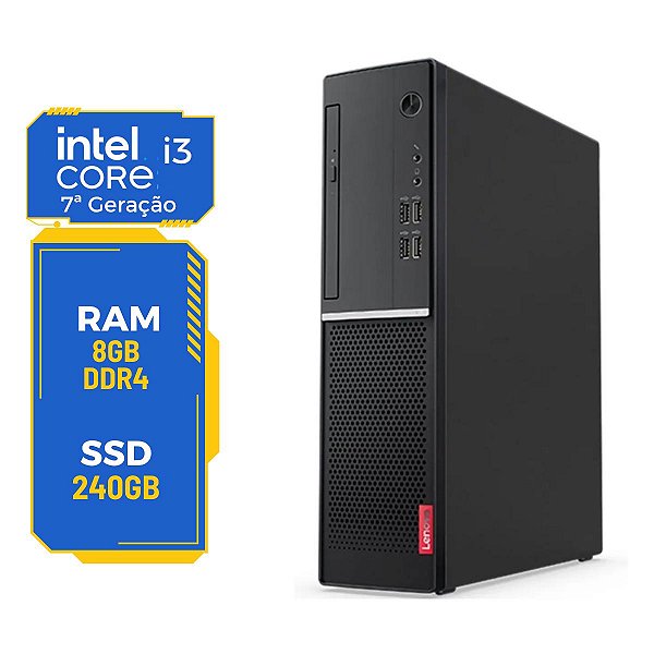 Cpu Lenovo V520S Sff Core i3-7ª 8gb 240gb Hdmi Display Wifi