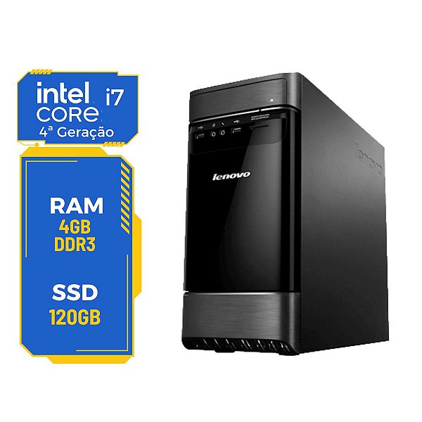 Cpu Desktop PC Lenovo H50-30G i7-4th 4gb 120gb Wifi WinPro