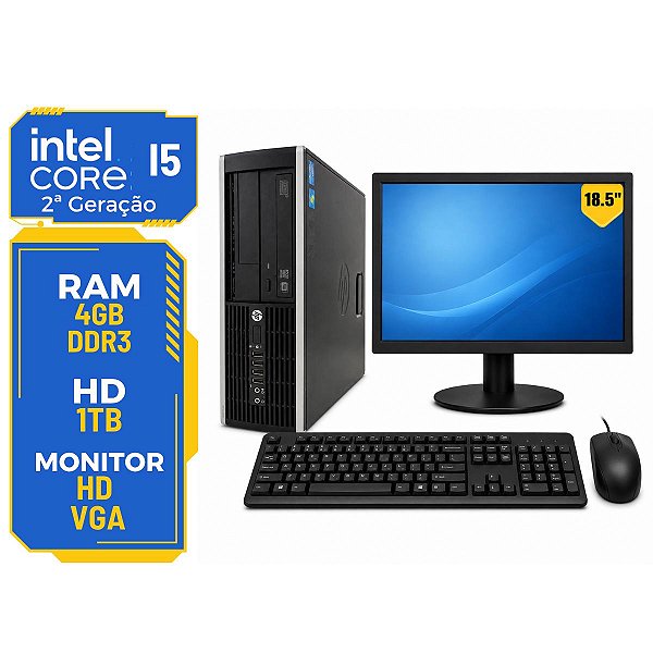 Computador PC Cpu Desktop Completo Core i5-2th 4gb 1tb Wifi
