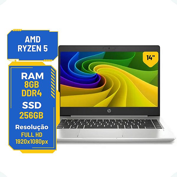 Notebook Hp Probook 445 G7 Amd 5-4500U 8gb 256gb 14' FullHd