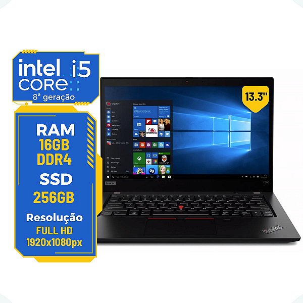 Notebook Lenovo Thinkpad X390 I5-8th 16gb 256gb 13.3' Touch