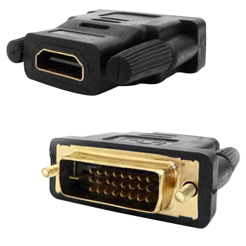 Adaptador DVI-D 24+1 Macho x HDMI Fêmea