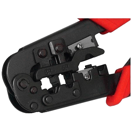 Alicate p/ Crimpar Modular RJ-45/RJ-12/RJ-11 c/ Catraca