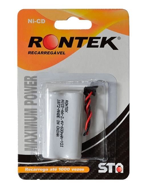 Bateria Recarregável 2.4V AA 600mah