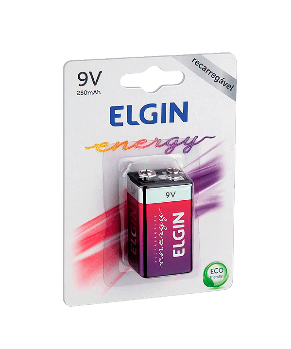 Bateria Recarregável 9V Elgin