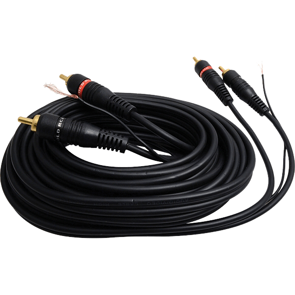 Cabo 2 + 2RCA 1.5M Emborrachado, Preto com Terra LOUD