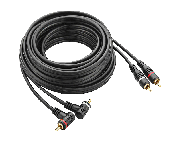 Cabo 2RCA + 2RCA 3M Emborrachado com Terra LOUD