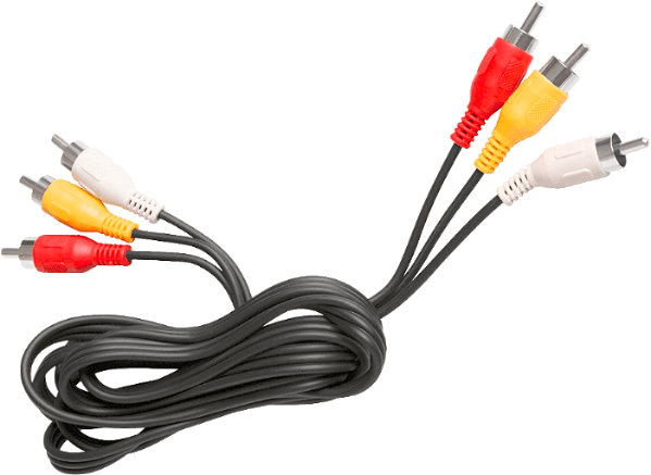 Cabo 3RCA x 3RCA Ouro Coaxial Injetado 2M