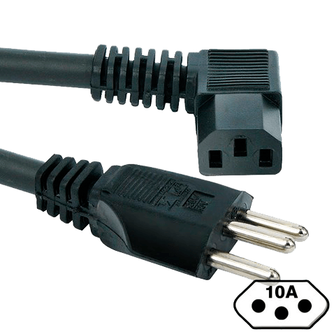 Cabo AC Tripolar 1,5mts 0,75mm Fêmea 90º