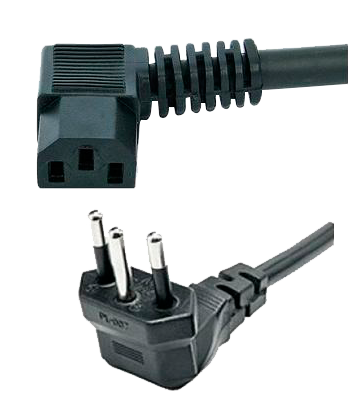 Cabo AC Tripolar 1,5mts Macho/Femea 90º