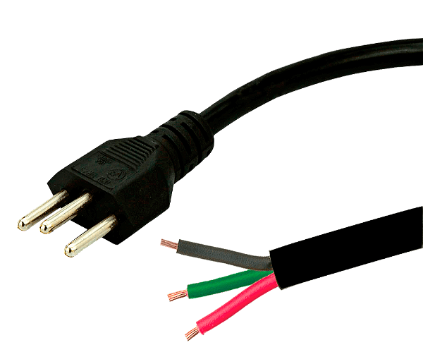 Cabo AC Tripolar PP 3 X 2,5mm 20A Rabicho