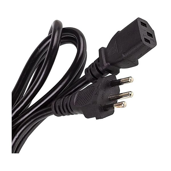 Cabo de Força Computador PC Monitor AC Tripolar 1,5metros 10A 3X0,75mm