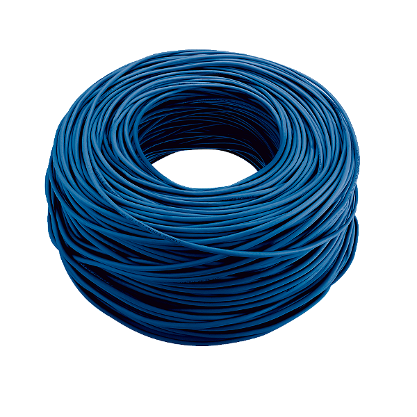 Cabo de Rede 4 Pares 24 AWG Azul CAT-6 Caixa 305 Mts