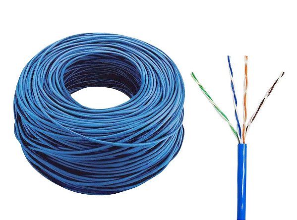 Cabo de Rede Multilaser Azul CAT-5e Caixa 305 Mts *Valor por metro. **Vendido somente o rolo.