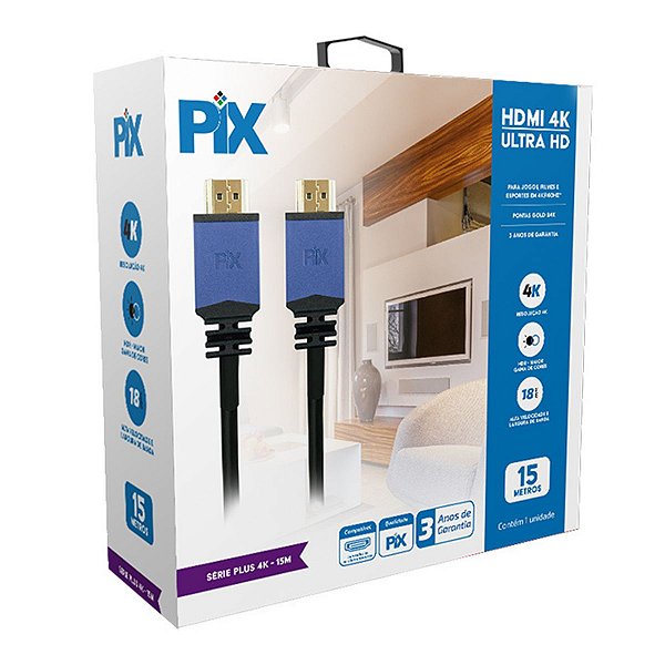 Cabo HDMI 2.0 4K UltraHD 3D 15M - Caixa