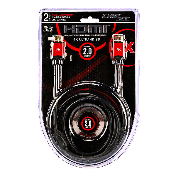 Cabo HDMI 2.0 4k ultraHD 3D 2M