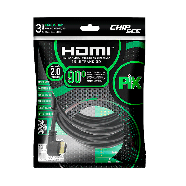 Cabo HDMI 2.0 4k ultraHD 3D 3 Mts