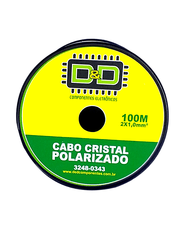 Cabo Polarizado Cristal – SM-CPC 210: 2x1mm *Valor por metro. **Vendido somente o rolo.