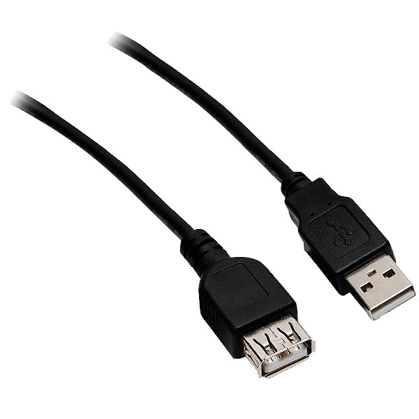 Cabo USB A (macho) para A (fêmea) 2.0 1,8m