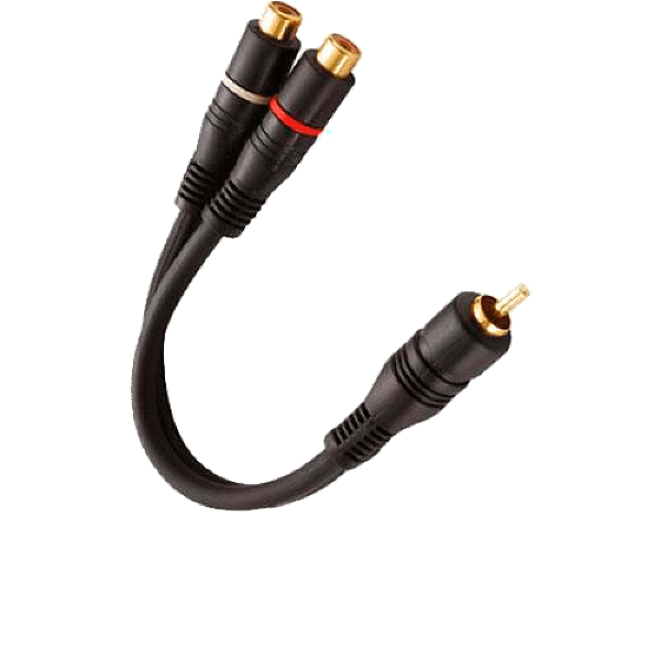 Cabo Y Automotivo 1RCA macho x 2RCA Fêmea
