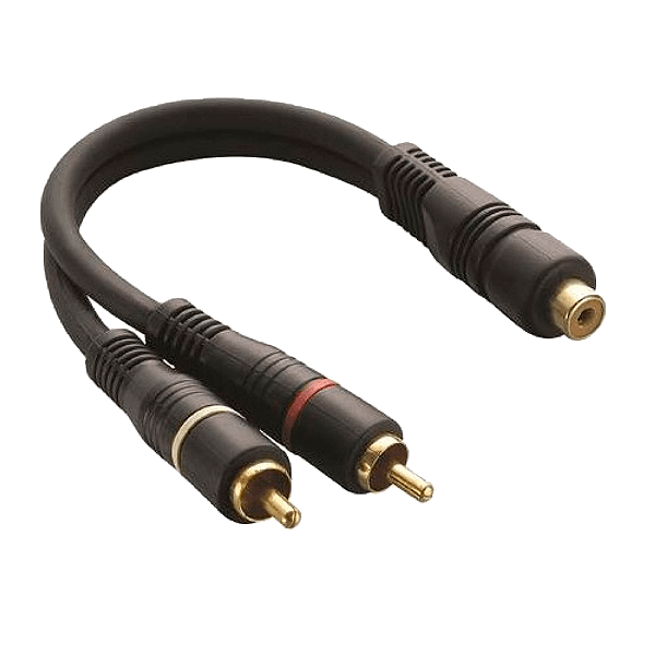 Cabo Y Automotivo 2RCA macho x 1RCA Fêmea