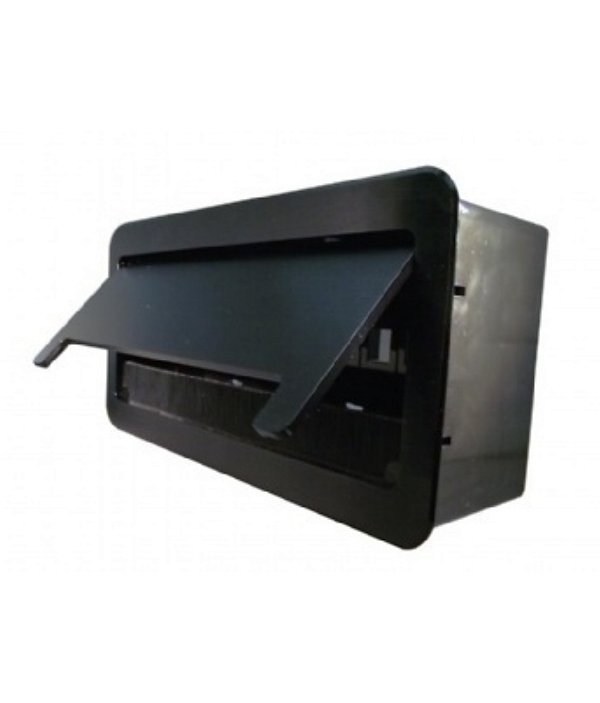 Caixa de Mesa Open Box para 8 Blocos Office Job Dutotec - 3ELE/3RJ-45/2BC - Preto