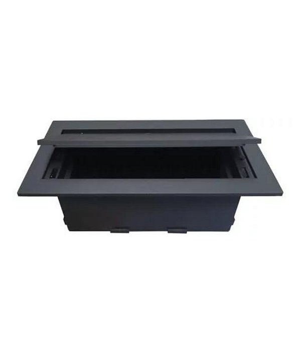 Caixa de Mesa para 6 Blocos Facility Dutotec - Preto - (Não acompanha blocos)