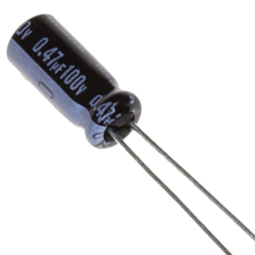 Capacitor Eletrolítico 0,47uf x 100V