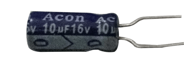 Capacitor Eletrolítico 10uf x 16V