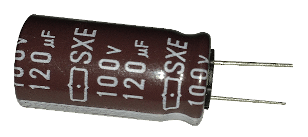 Capacitor Eletrolítico 120uf x 100V