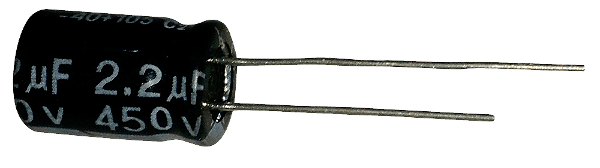 Capacitor Eletrolítico 2,2uf x 450V