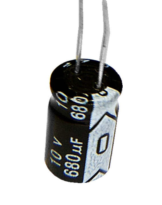 Capacitor Eletrolítico 680uf x 10V