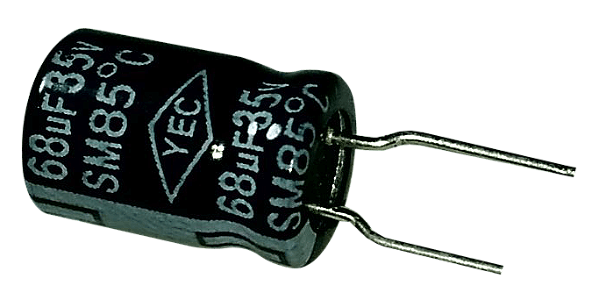Capacitor Eletrolítico 68uf x 35V