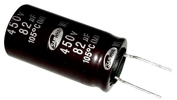 Capacitor Eletrolítico 82uf x 450V