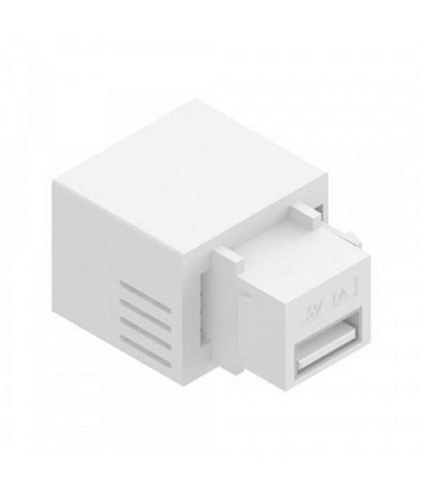 Conector Keystone USB 5V 2.1A Dutotec - Branco