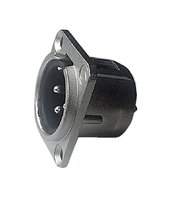 Conector XLR Macho 3 Pinos P/ Painel Santo Angelo