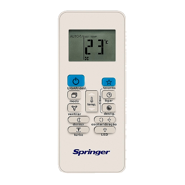 Controle Remoto Ar Condicionado Split High Wall Springer