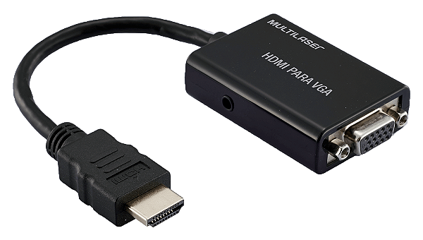 Conversor Hdmi M X Vga F Com Saída Áudio Multilaser