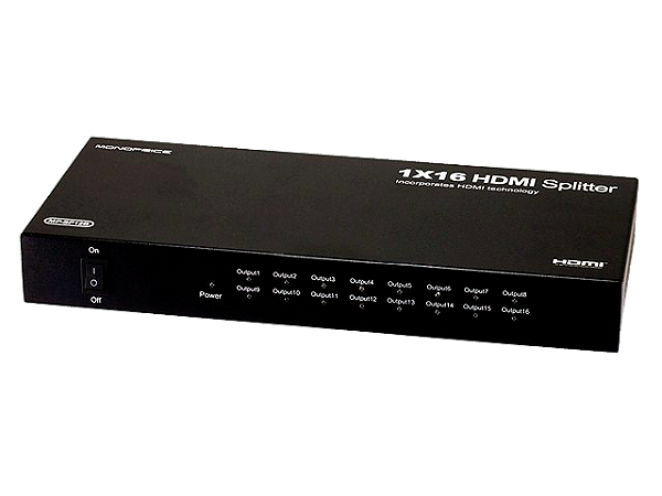 Distribuidor de Vídeo Splitter HDMI 1x16 portas