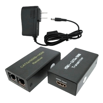 Extensor de Sinal HDMI Full HD RJ-45, Cat 5e, Cat 6 até 30m Tblack