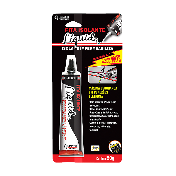 Fita Isolante Líquida Quimatic (preta) Bisnaga 50 g Tapmatic