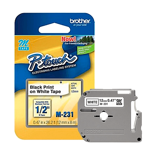 Fita Rotuladora Brother M231 12MM X 8M