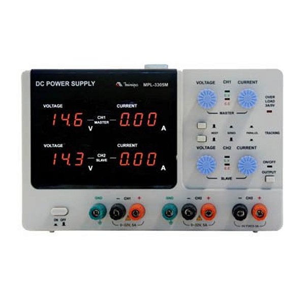 Fonte de Alimentação Regulável DC 5A 0 A 32V MPL-3305M Minipa
