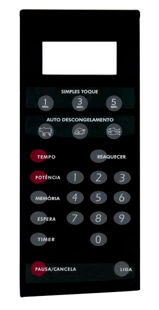 Membrana para Micro-ondas Brastemp BMP 28 EHC S/Dourador Preta - 2113005