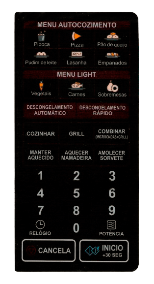 Membrana para Micro-ondas LG MH 7047 G Menu Light - 2126018