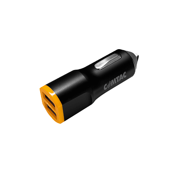 Mini carregador USB veicular - 2 portas 2.1 Amp